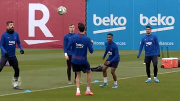 El Barcelona entrenó con la mirada puesta en el Clásico