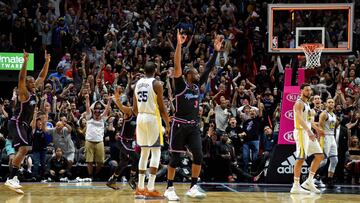 Wade se da un último homenaje: victoria ante los Warriors con un triple en el último segundo