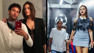 Naymar y su novia Bruna Marquezine en Los Ángeles