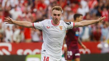 Peque, tras el 1-0 del Sevilla ante el Valladolid.