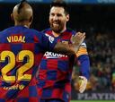 El golazo de Vidal tras la notable asistencia de Messi