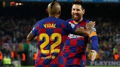 El golazo de Vidal tras la notable asistencia de Messi