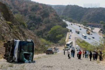 Así fue el accidente del micro en el que viajaban Wanchope y Marcos Díaz en Venezuela en 2016