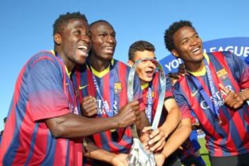 El Barcelona se proclamó primer campeón de la Champions League juvenil al imponerse al Benfica por 0-3, en partido disputado en Nyon.