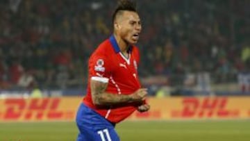 Eduardo Vargas, goleador de la &uacute;ltima Copa Am&eacute;rica.