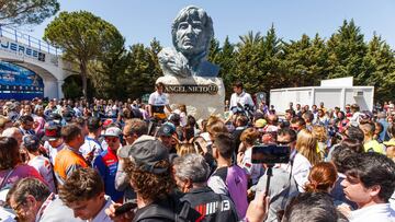 Inauguración de la estatua de Ángel Nieto en Jerez 2018.