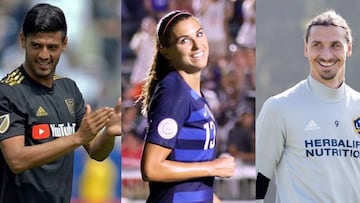 Las estrellas de futbol Alex Morgan, Lionel Messi, Carlos Vela, Zlatan Ibrahimovic y Carli Lloyd compiten en la categor&iacute;a Favorite Soccer Star en los Kid&#039;s Choice Sports 2019.