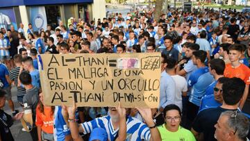 MANIFESTACI&Atilde;N CONTRA ALTHANI, MALAGA CF