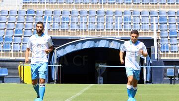 Einar Galilea y Sangalli en La Rosaleda.