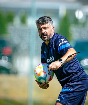 Gattuso durante un entrenamiento.