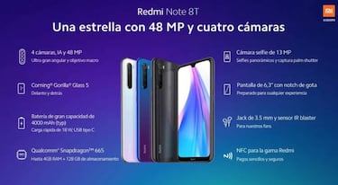 Nuevo Xiaomi redmi 8T: autolavado y cámara de 4 lentes desde 179€