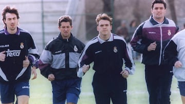 Petkovic, con Amavisca, Chenso y Míchel.