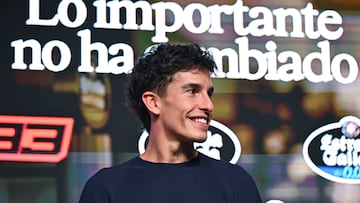 El piloto de motociclismo Marc Márquez da una rueda de prensa con motivo de su último título de campeón de MotoGP.