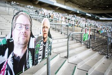 El Gladbach llena su estadio con fotos de sus hinchas