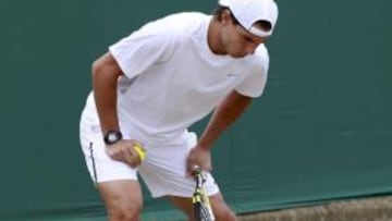 Nadal se entrena suave, sin arriesgar, para estar a punto