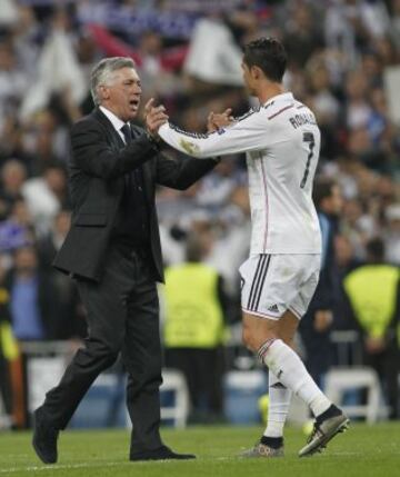 Ancelotti y Cristiano Ronaldo