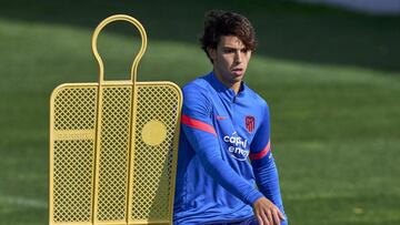 João Félix, durante un entrenamiento del Atlético.