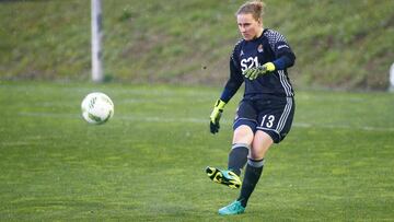 Mariasun Qui&ntilde;ones, en un partido con la Real Sociedad.