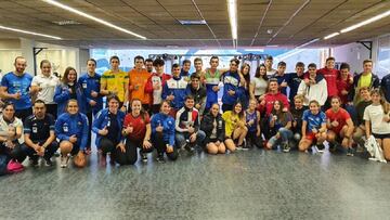 Imagen de la concentración de los palistas cadetes de esprint en la Residencia Blume de Madrid.