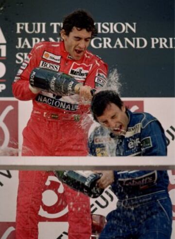 Con McLaren en Suzuka en 1991.