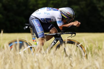 Remco Evenepoel, en una contrarreloj del Tour 2024.
