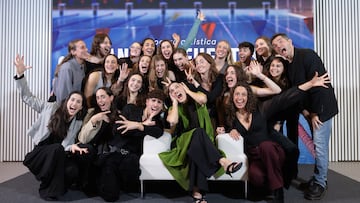 Fuentes, ayer, con su equipo.