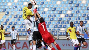 Argentina derrot&oacute; a Colombia por la m&iacute;nima diferencia en el segundo partido del hexagonal final con gol de Juli&aacute;n &Aacute;lvarez. 