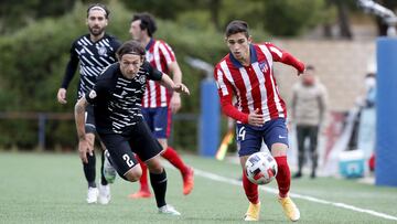 Sanabria, en un partido con el filial del Atl&eacute;tico de Madrid.