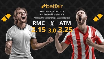 Real Madrid Castilla vs. Atlético de Madrid B: horario, dónde ver, pronósticos y clasificación