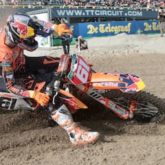 Jorge Prado roza el título de MX2 tras un doblete en Assen