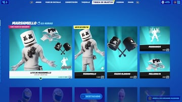 Todos los objetos de Marshmello se encuentran en la secci&oacute;n &quot;Marshmello&quot; de la tienda