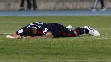 Mat&iacute;as Rodr&iacute;guez se lamenta frente a Curic&oacute;.