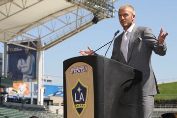 Beckham, el día de su presentación con los Galaxy.