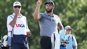 Jon Rahm. Warren Little/Getty Images/AFP
== FOR NEWSPAPERS, INTERNET, TELCOS & TELEVISION USE ONLY ==