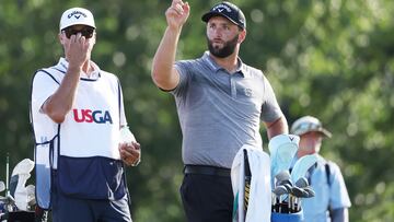 Jon Rahm.   Warren Little/Getty Images/AFP
== FOR NEWSPAPERS, INTERNET, TELCOS & TELEVISION USE ONLY ==