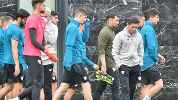 Marcelino García Toral en la sesión de hoy en Lezama.