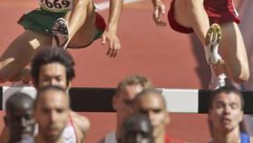 <b>MAL DÍA.</b> Roberto Palomeque, a la derecha, ha sido uno de los tres españoles que no se han podido clasificar para la final de los 3.000 obstáculos.