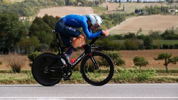 Filippo Ganna, campe&oacute;n del mundo de contrarreloj en Flandes.