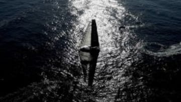 El velero 'Hugo Boss', tripulado por el español Pepe Ribes y el británico Alex Thomson.