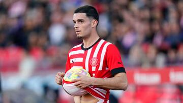 Miguel Gutierrez of Girona FC during the La Liga match between Girona FC and Valencia CF played at Montilivi Stadium on February 5, 2023 in Girona, Spain. (Photo by Sergio Ruiz / Pressinphoto / Icon Sport)