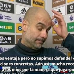 Muy pocas veces se ha visto así a Guardiola: un manojo de nervios tras perder y quedarse a 14