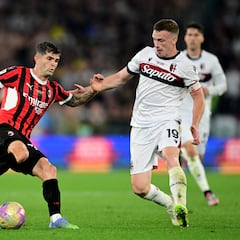 Christian Pulisic desaparece con el Milan en la final de Copa Italia