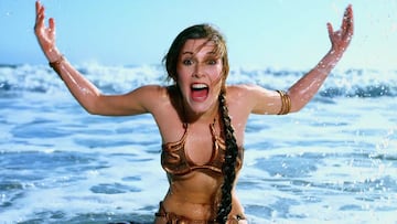 carrie fisher princesa leia star wars bikini