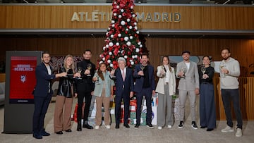 El Atlético brinda por Navidad.