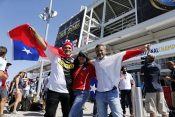 Futbol, Argentina v Chile.
Copa America Centenario 2016.
Hinchas de la seleccion chilena asisten al partido del grupo D de la Copa Centenario contra Argentina a disputarse en el estadio Levi's de Santa Clara, Estados Unidos.
06/06/2016
Andres Pina/Photosport*********