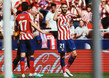 Atlético de Madrid 1-0 Osasuna | Toque de primeras de Saúl en busca de la carrera de Griezmann, que tras aguantar el balón y la llegada de Aridane, dio un pase de la muerte a Carrasco para empujar el balón.