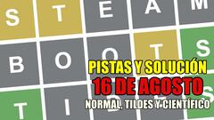 Wordle en español, científico y tildes para el reto de hoy 16 de agosto: pistas y solución