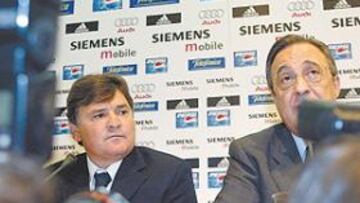 <b>TAN AMIGOS. </b>Camacho y Florentino separarán sus caminos, pero se han despedido sin acritud.