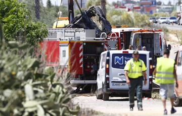 Accidente de tráfico mortal del futbolista José Antonio Reyes en la autovía A-376 de Sevilla a Utrera.