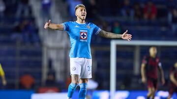 Gonzalo Piovi of Cruz Azul during the Quarter final second leg match between Cruz Azul and Tijuana as part of the Liga BBVA MX, Torneo Apertura 2024 at Ciudad de los Deportes Stadium on November 30, 2024 in Mexico City, Mexico.